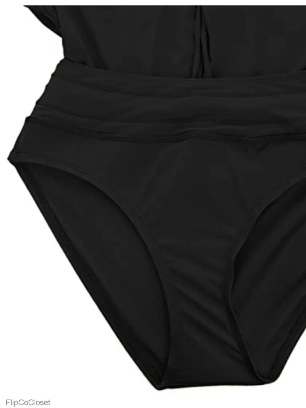 High Waisted Dolphin Hem Swim Shorts with Built-in Briefs, Quick-Dry